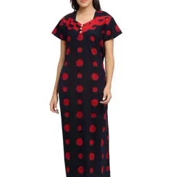 Secret Wish Black & Red Polka Dot Nighty-image-93