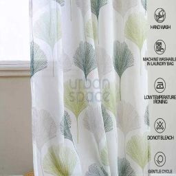 Urban Space Multicolor Polyester Door Curtain With Tieback & Eyelet - Set of 2 image 1