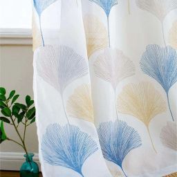 Urban Space Multicolor Polyester Door Curtain With Tieback & Eyelet - Set of 2 image 1