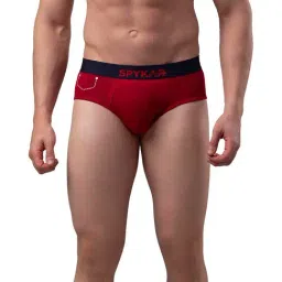 UnderJeans by Spykar Maroon Briefs-picture-10