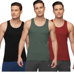 XYXX Multicolor Regular Fit Vest - Pack of 3-image-43