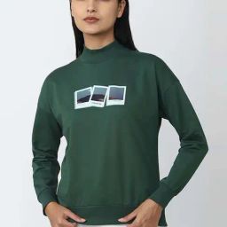 Van Heusen Green Cotton Printed Sweatshirt-image-22