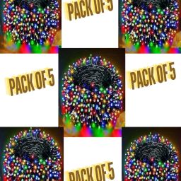 SPARK WORLD Multicolor Plastic 58 LEDS Color Changing Bulb Rice Lights with Free Jointer - Set of 5 image 1