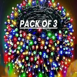 SPARK WORLD Multicolor Plastic 112 LEDs Long Power Pixel with 8 Mode Copper Pixel Light - Set of 3 image 1