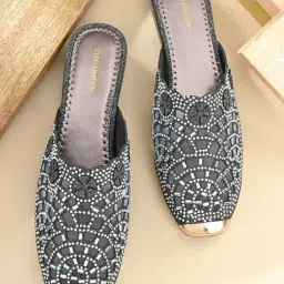Clog London Women's Grey Mule Shoes-image-19