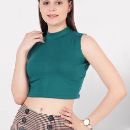 Cation Green Fitted Crop Top-picture-46