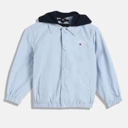 TOMMY HILFIGER Boys Blue Nylon Solid Jacket-image-78