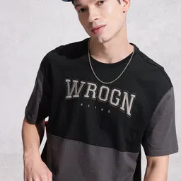 WROGN Brand Logo Printed Drop-Shoulder Sleeves-image-5
