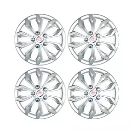 Auto Pearl Car Full Silver Wheel Cover Caps 33.02 cm (13 Inch) Press Type Fitting Compatible with Ikon-image-105