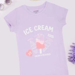 Pantaloons Junior Girls Pastel Lilac Printed T-Shirt-picture-17