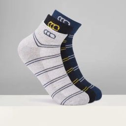 Ajile by Pantaloons Multicolor Cotton Striped Socks Pack of 3-picture-46