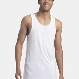 Jockey White Regular Fit Vest-35