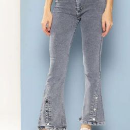 Aarika Girls Grey Solid Jeans-image-54