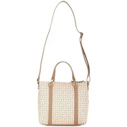 TOMMY HILFIGER Beige ODETTE II Logo Bowler Bag-picture-35
