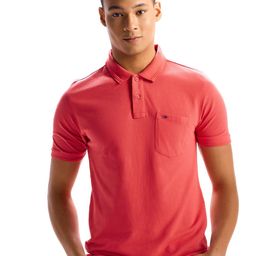 Red Flame Men Polo Collar Pockets T-shirt-image-43