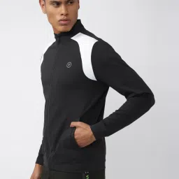 Van Heusen Flex Black Regular Fit Printed Jacket image 3