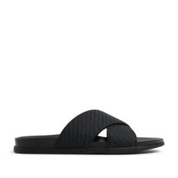 Aldo Men's Black Cross Strap Sandals-picture-48