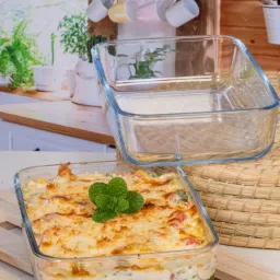 Roxx Transparent Glass Rectangular Baking Dish - Set of 2 (900ml) image 1