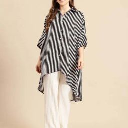 Qurvii Black Striped Tunic-picture-18