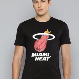 NBA Men Miami Heat Printed Pure Cotton T-shirt-image-87