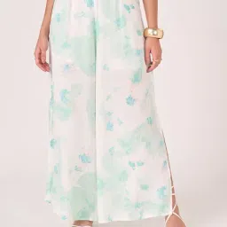 Honey By Pantaloons White Regular Fit Floral Print Trousers-image-66