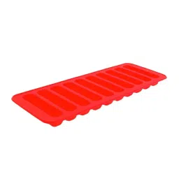 HAZEL 10 Cavity Silicon Chocolate Bar Ice Cube Mould, 1 Pc, Red image 1