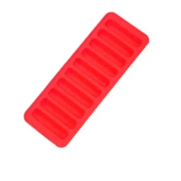 HAZEL 10 Cavity Silicon Chocolate Bar Ice Cube Mould, 1 Pc, Red image 4