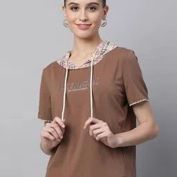Global Republic Women Typography Printed Hood Top-picture-34