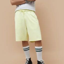 Kappa Yellow Relaxed Fit Shorts-image-1