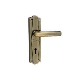 ALONE LOCKS Brass Antique Mortice Door Handle Set with Lock 3 Keys 7 inch K.Y. Hexa for Door Bathroom Bedroom Living Room-image-48
