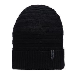 513 Men Black Self Design Beanie-50