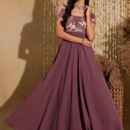Miss Chase Purple Self Design Dress-image-24