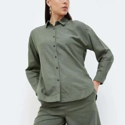 Code by Lifestyle Green Regular Fit Shirt-95