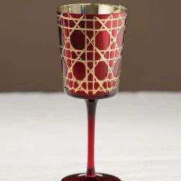 Pure Home and Living Red Glass Stem Candle Holder-image-32