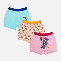 Bodycare Kids Assorted Regular Fit 100% Cotton Bloomer Underwear - Pack Of 3-picture-38