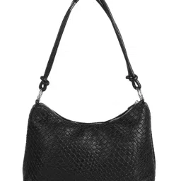 Mochi Black Sophisticated Textured Medium Shoulder Bag-picture-46