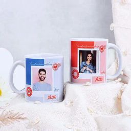 FNP Pink & Blue Ceramic Valentines Mugs (650ml) - Set of 2-39