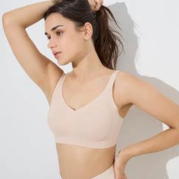Wunderlove by Westside Beige Cotton-Blend Padded Full Coverage Bra-picture-14