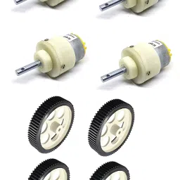 Invento 150 RPM DC Metal Geared Motor with 100 mm x 20 mm Wheel for Robot Car ISC 1471-2A-image-27
