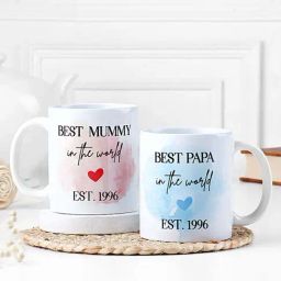 FNP Pink & Blue Ceramic Journey Of Love Mug For Parents (325ml) - Set of 2-image-46