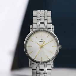 Titan Men Silver Toned Dial Watch NF1639SM01-50