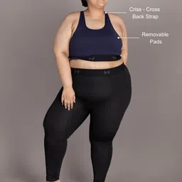 skyria Plus Size Full Coverage Removable Padding Workout Bra - 360 Degree Support image 4