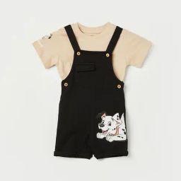 Juniors by Lifestyle Baby Boys Multi Dungaree with T-Shirt-picture-7