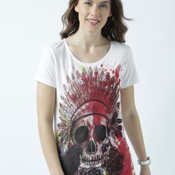 Huetrap Women White Printed Round Neck T-shirt-image-118