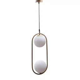 ELIANTE Hanging Light Gold Metal Corded Electric Semi Flush Mount Without Bulb, 1516-HL-REC-2LP-image-50