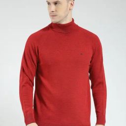 Monte Carlo Maroon Regular Fit Pullover-image-55