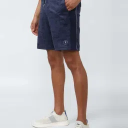 Van Heusen Flex Blue Regular Fit Printed Shorts image 3