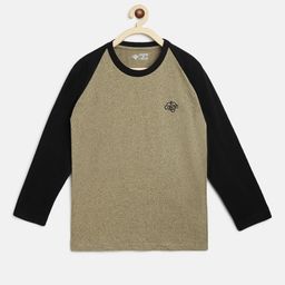 CHIMPRALA Boys Beige Solid Cotton Round Neck Sports T-shirt-image-42