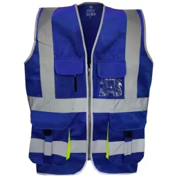 Evion Medium Size Royal Blue Reflective Safety Jacket, ES-024-image-82