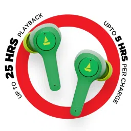 boAt Airdopes 451v2 T True Wireless Earbuds with 25H Playback Time & ENx Tech (Viper Green) image 2